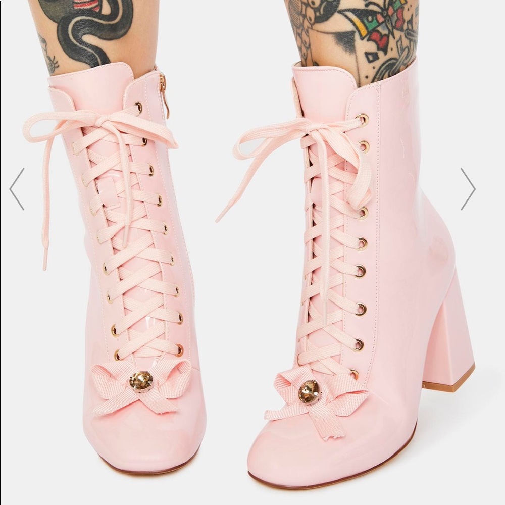 AZALEA WANG THE ONE I WANT LACE UP BOOTS